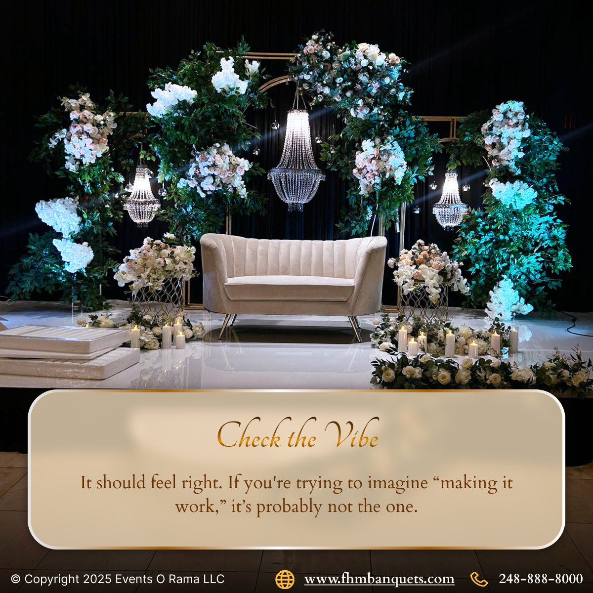 FHMBanquets_MI's tweet photo. ✨ So what really matters when picking a space?
Swipe through to explore key elements that elevate a venue — from breathtaking decor to seamless service. Each space at Farmington Hills Manor is designed with your vision in mind. 

#VenueTips #WeddingPlanning #EventChecklist https://t.co/23OrzIUNMI