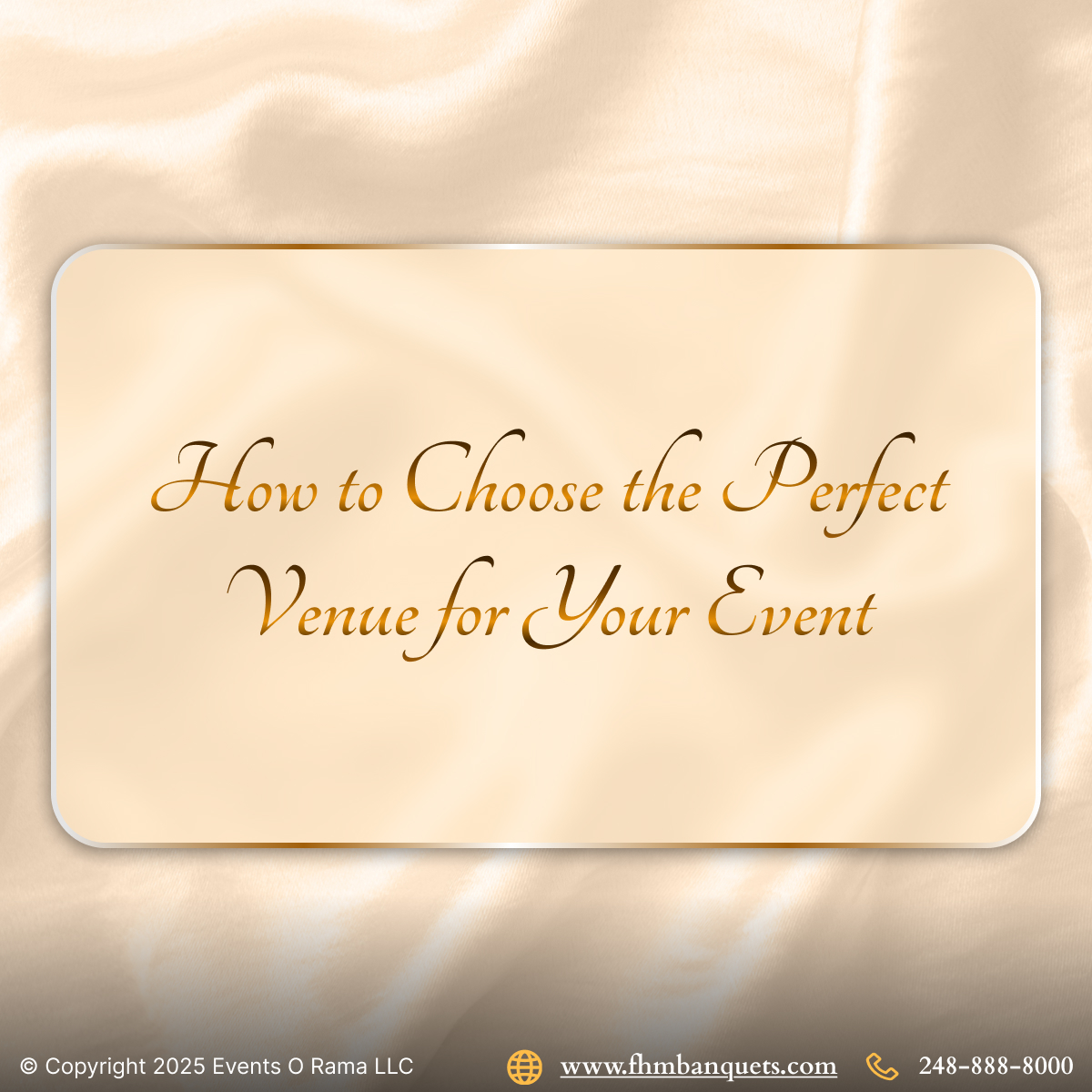 FHMBanquets_MI's tweet photo. ✨ So what really matters when picking a space?
Swipe through to explore key elements that elevate a venue — from breathtaking decor to seamless service. Each space at Farmington Hills Manor is designed with your vision in mind. 

#VenueTips #WeddingPlanning #EventChecklist https://t.co/23OrzIUNMI