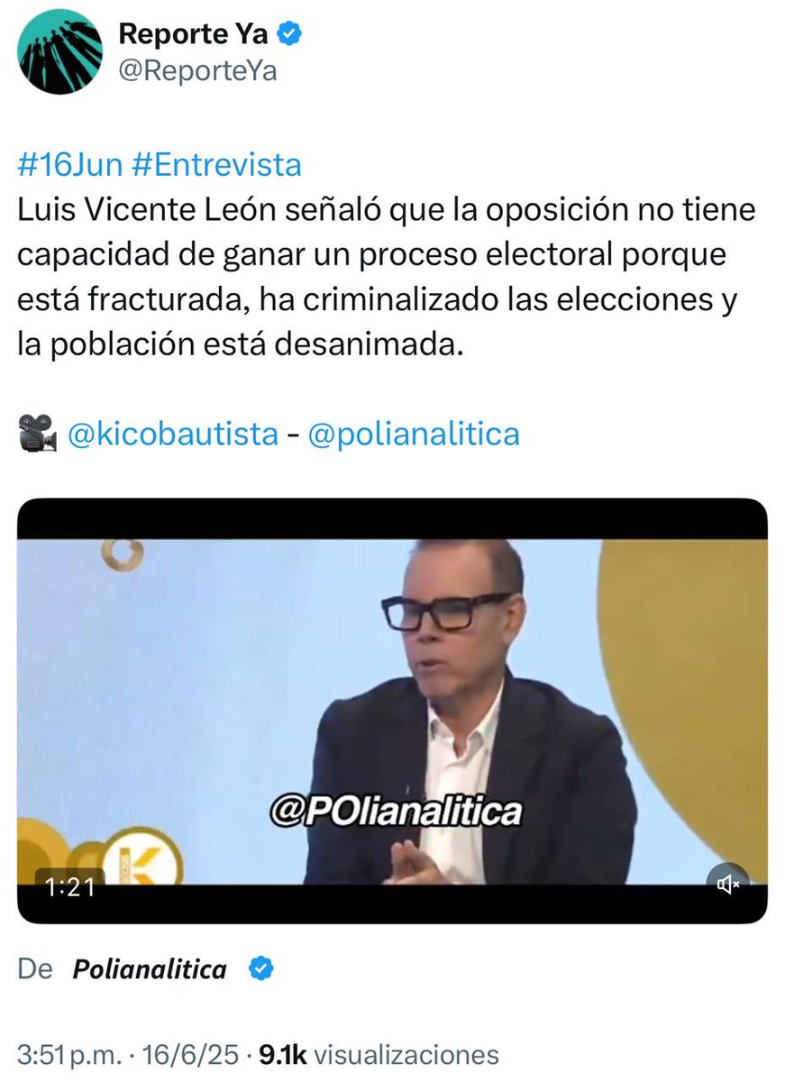 Enderson Sequera S. (@endsequera) on Twitter photo 8 millones de venezolanos votaron el 28J y eligieron a Edmundo González como presidente de la República.
La dictadura tuvo que desatar una de las peores operaciones de Terrorismo de Estado con más de 2 mil presos políticos, persecución, tortura y hasta más de 150 niños, niñas y 8 millones de venezolanos votaron el 28J y eligieron a Edmundo González como presidente de la República.
La dictadura tuvo que desatar una de las peores operaciones de Terrorismo de Estado con más de 2 mil presos políticos, persecución, tortura y hasta más de 150 niños, niñas y