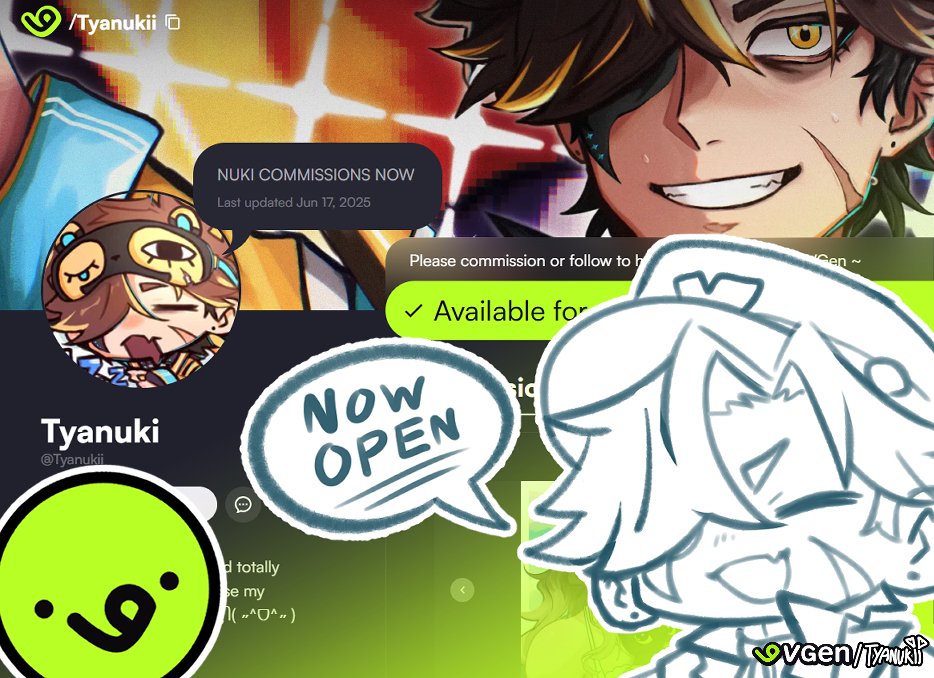 Tyanukii's tweet image. VGEN IS OPEN!!!! 💛💛💛 

first time opening Vgen cms!! &amp;lt;3 please take a look!!!
link below vvv
#VGen #VGenComm
