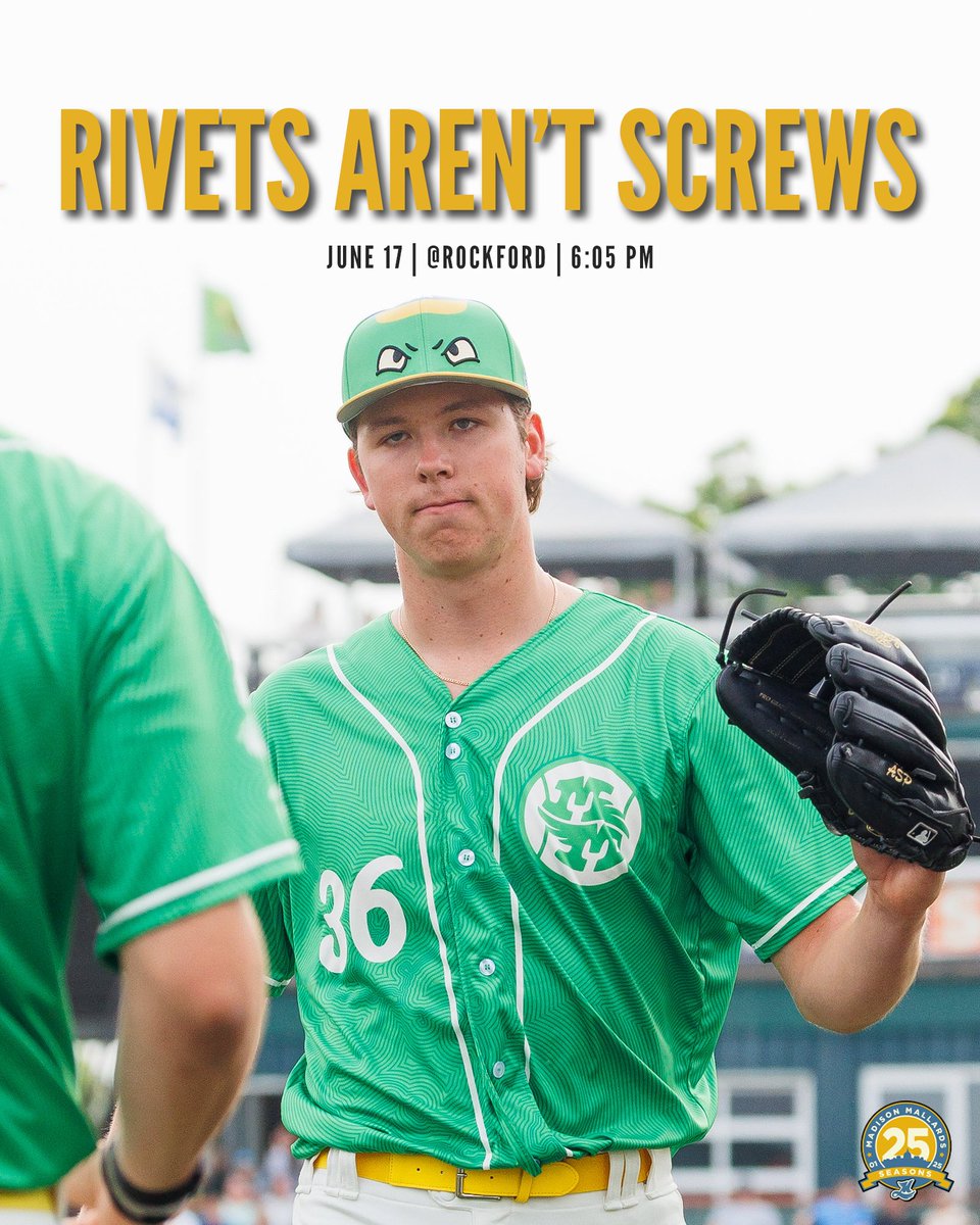 Madison Mallards (@madisonmallards) on Twitter photo we said what we said. rivets aren't screws. ๐ฉ
๐ | Rockford, IL
๐ | <a href="/Rockford_Rivets/">Rockford Rivets</a>
โฐ | 6:05 PM CT
๐บ | tinyurl.com/5xpckrnv we said what we said. rivets aren't screws. ๐ฉ
๐ | Rockford, IL
๐ | <a href="/Rockford_Rivets/">Rockford Rivets</a>
โฐ | 6:05 PM CT
๐บ | tinyurl.com/5xpckrnv