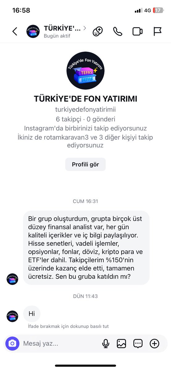 Bu sayfa ben değilim herhangi bir grubum filan yok sakin kanıpta para kaptirmayin