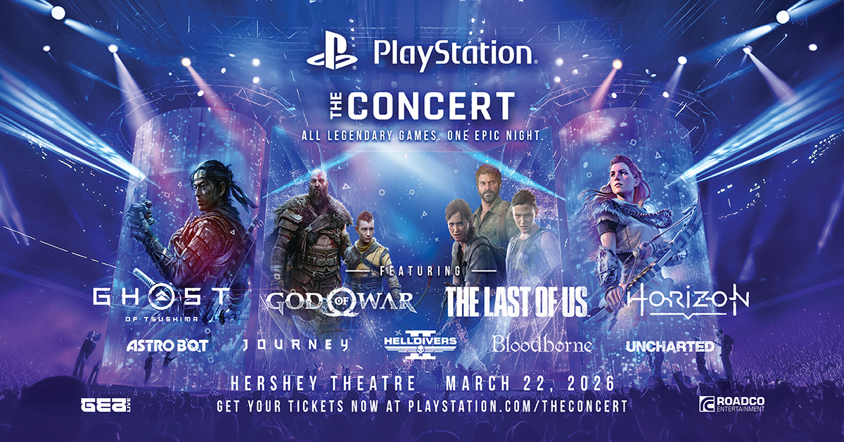 HersheyTheatre (@hersheytheatre) on Twitter photo Just announced! <a href="/PlayStation/">PlayStation</a> The Concert is coming to #HersheyTheatre for a performance on March 22, 2026 🎮
Tickets go on sale June 20 at 10 AM. bit.ly/4kYQKZL Just announced! <a href="/PlayStation/">PlayStation</a> The Concert is coming to #HersheyTheatre for a performance on March 22, 2026 🎮
Tickets go on sale June 20 at 10 AM. bit.ly/4kYQKZL