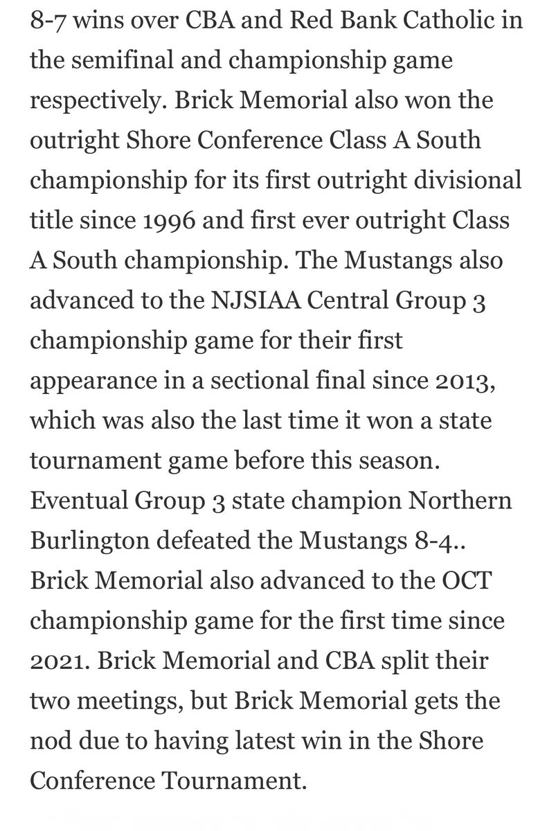 BM_Baseball (@bm_baseball) on Twitter photo Mustangs Finish as the #️⃣1️⃣ Team in the Final Rankings according to the Asbury Park Press. Mustangs Finish as the #️⃣1️⃣ Team in the Final Rankings according to the Asbury Park Press.