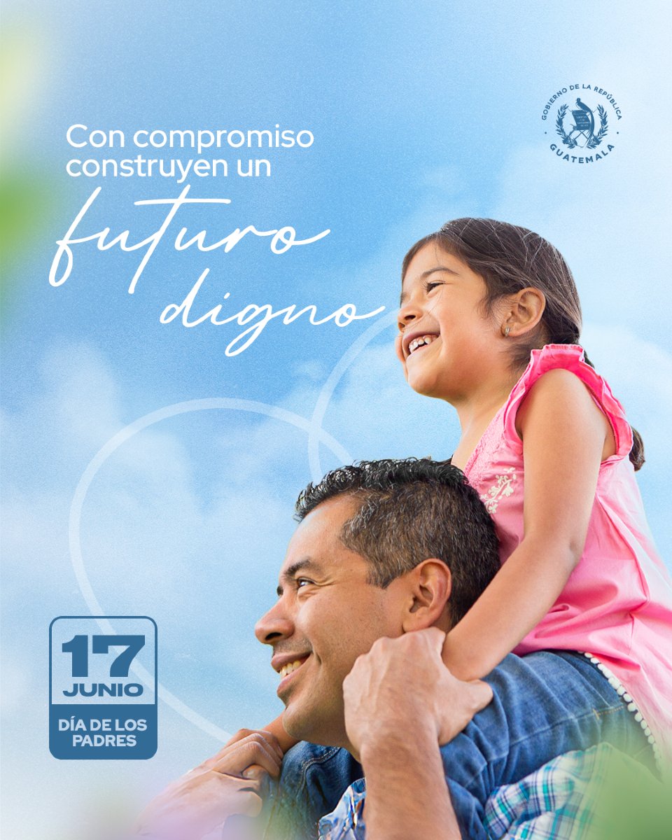 Conmemoramos a los padres que con responsabilidad y esfuerzo, sacan a sus hogares adelante. 👨‍👧‍👦 Su ejemplo y cuidados son importantes para contribuir a un país más comprometido.