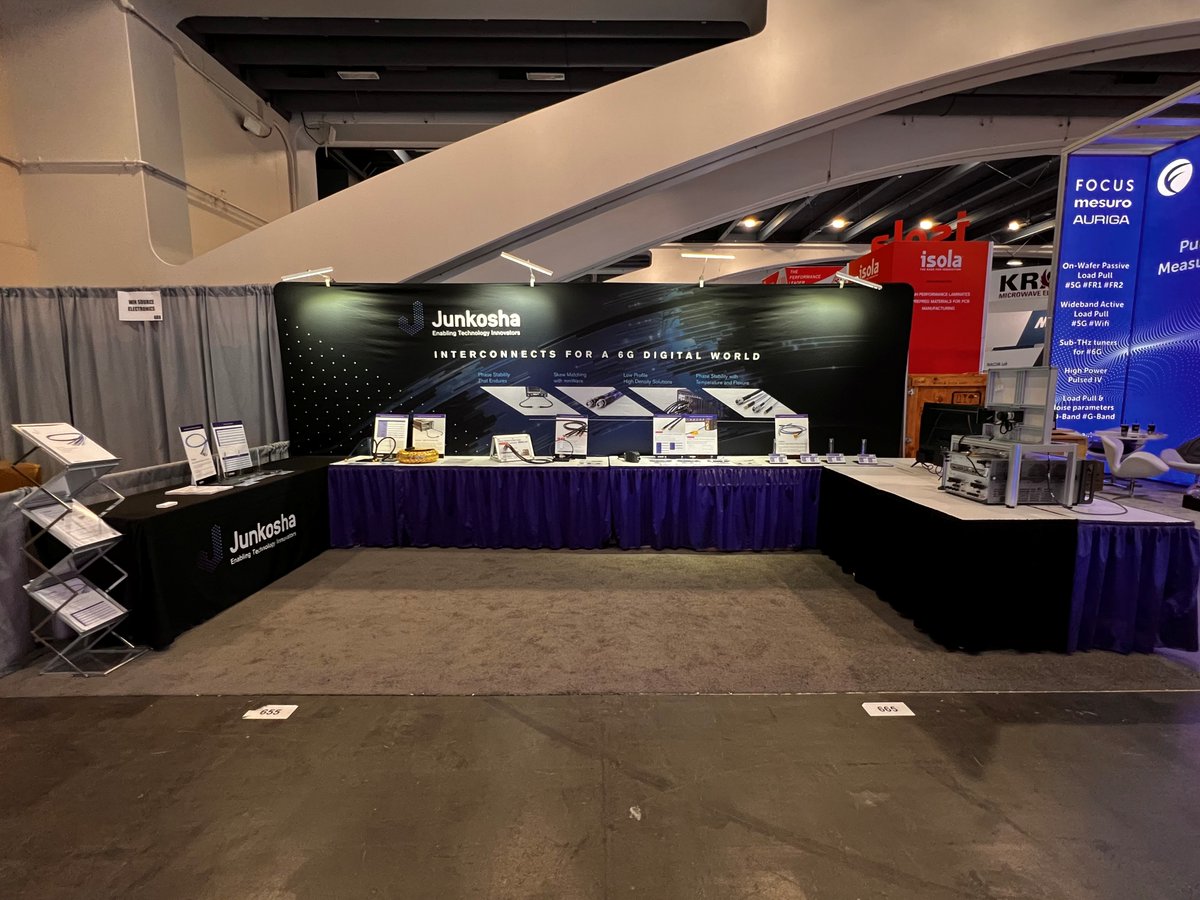 JunkoshaGlobal's tweet image. We are all set and ready to connect with you at #IMS2025 in San Francisco. Visit Junkosha at Booth 665 to explore our high-performance cable assemblies built for advanced test and measurement.

See you there! 👋

#mmWave #CableAssembly #TestAndMeasurement