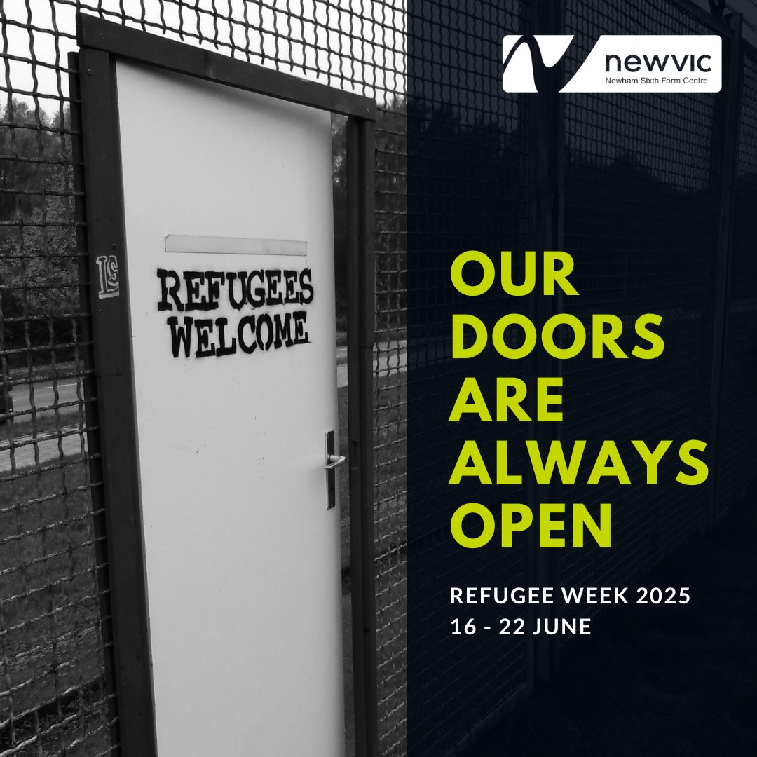 It's #RefugeeWeek. This year's theme is 'Community as a Superpower'.

Our superpower is being an inclusive sixth form in a community where refugees feel welcome, who can also can make a difference with their lives for their futures. #TogetherWeAreNewVIc.

refugeeweek.org.uk