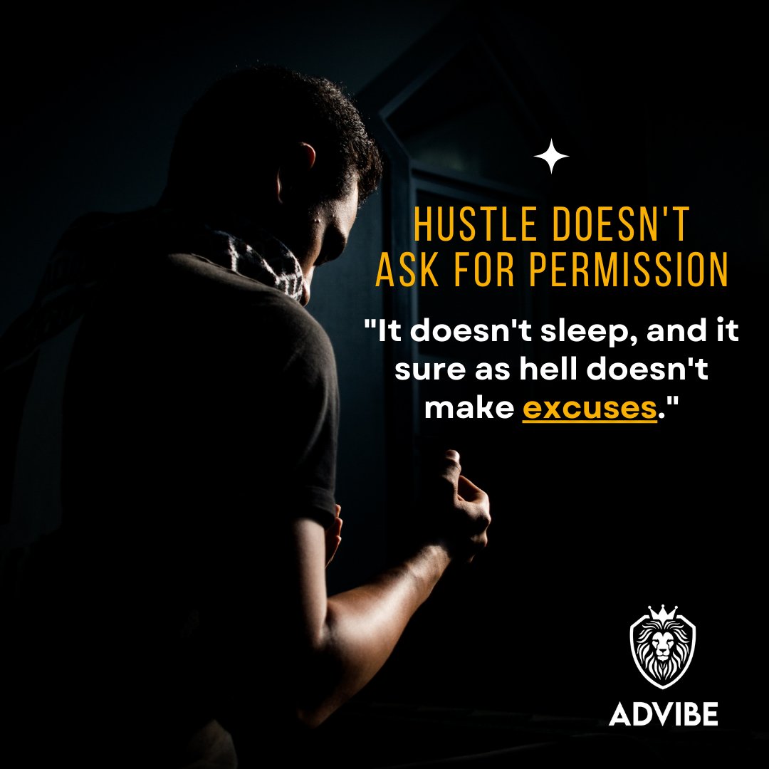 advibeinc's tweet photo. 💥 HUSTLE doesn’t knock. It kicks the damn door in.
No permission. No excuses. Just results.
⚡ Stay hungry. Stay driven. Stay unstoppable.

#TuesdayMotivaton #TuesdayBlessings #motivationtuesday #successtips #mindsetofsuccess #mindsetofsuccess #advibe https://t.co/8C2fEDTj3D