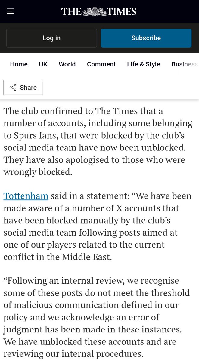 AKfromthelane's tweet photo. I am still blocked?

What is going on here? Please can you remove the block. The club account won't see this, please could people @ them in the replies for me.
@spursofficial @SpursREACH https://t.co/V8YZzsnCTH