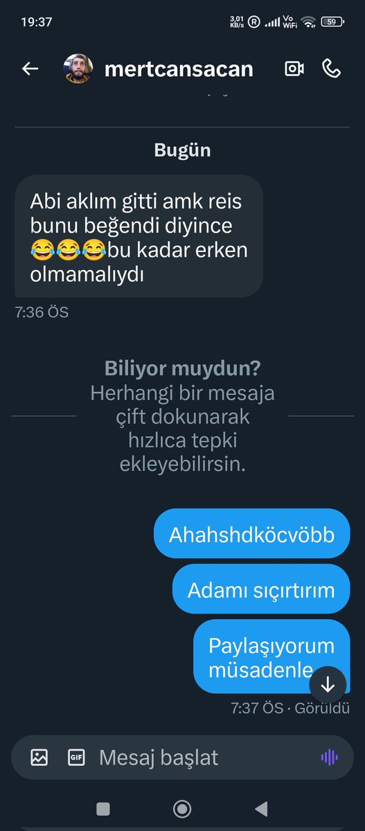 Adamı sıçırtırım