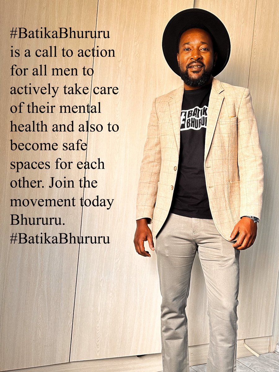 Bhururu Ndeipi. I just realised that if each of you who sees this could just take a few seconds of their time to post the hashtag #BatikaBhururu on any of your social media platforms &amp; groups we can go a long way in making each other feel safe &amp; spreading mental health awareness.