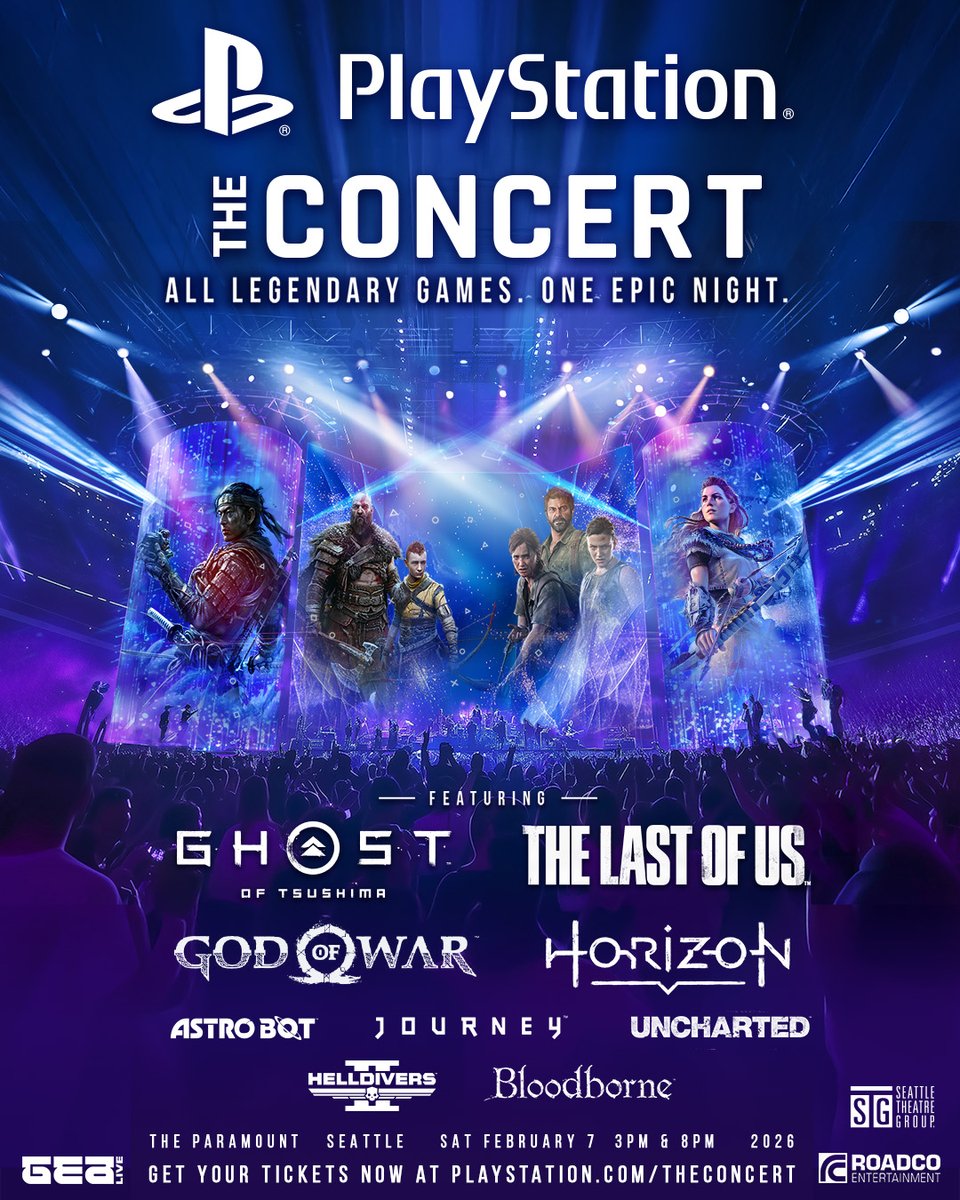 JUST ANNOUNCED: Playstation | The Concert brings the soundtrack of God of War, The Last of Us, Ghost of Tsushima, Horizon, and more to The Paramount Theatre stage on Saturday, Feb. 7th! Tickets on sale Friday at 10am at STGPresents.org.