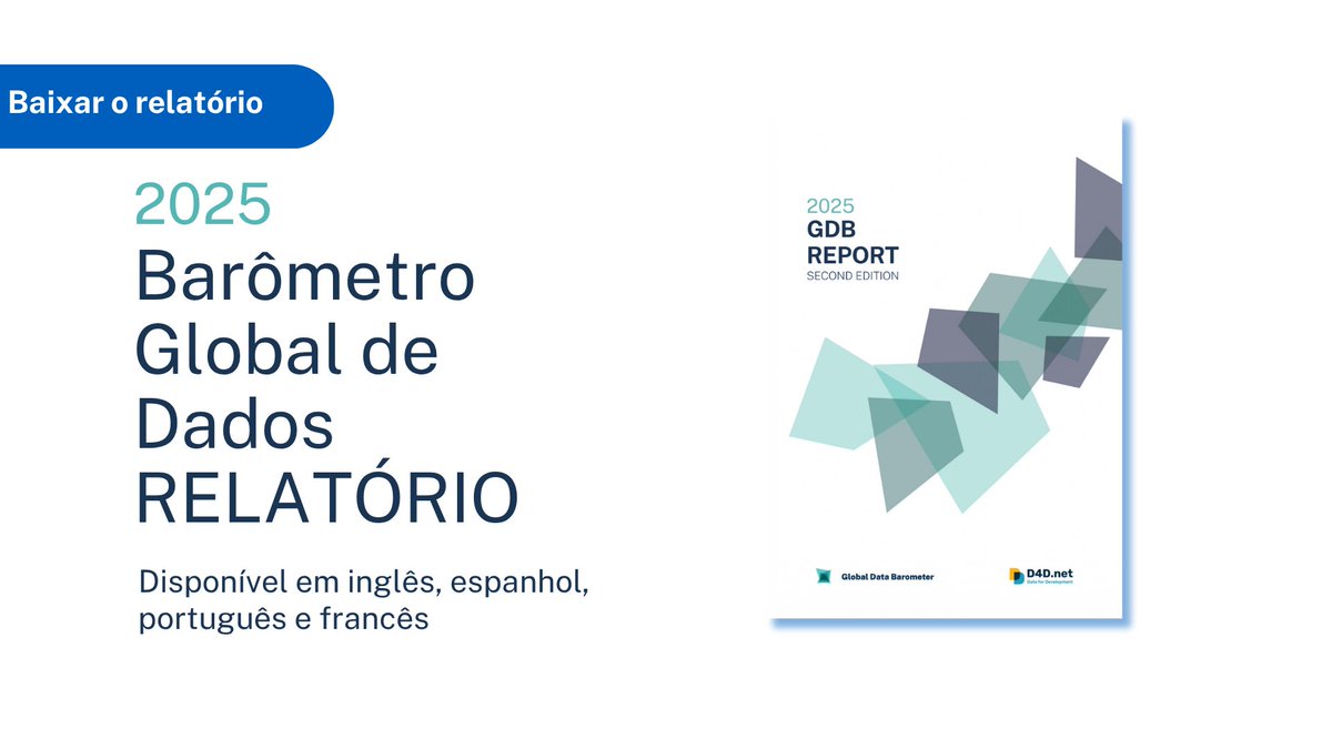 databarometer's tweet photo. 🚨 Lançamos a Segunda Edição do Barômetro Global de Dados!

O relatório já está disponível em português: uma versão especialmente pensada para ampliar seu alcance nos países de língua portuguesa que participaram desta segunda edição!

Baixar o relatório: https://t.co/1DTLxJxMcv https://t.co/EbRw3GehpN