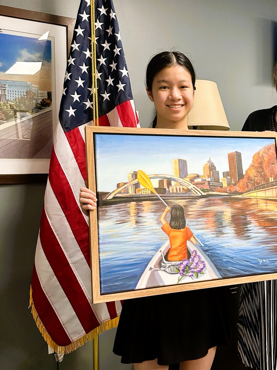 Congratulations to Mendon High School student Youyou Wu for winning the Congressional Art Competition (Rochester district) with her painting, “Paddling Near Home: My Rochester.” ow.ly/6Qow50WaMJm