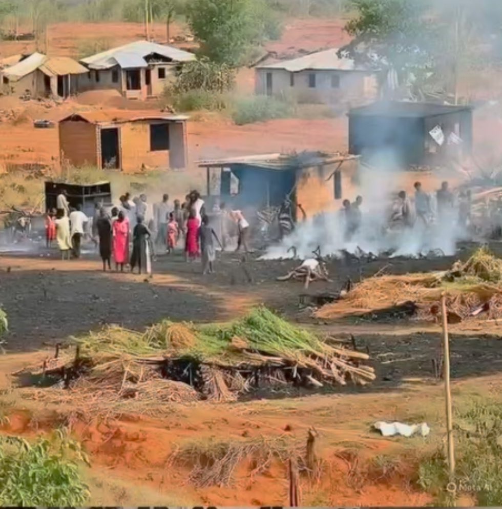 RT_com's tweet photo. 200 Christians massacred by Islamists in Nigeria — ACN

Militants, said to be Fulani, attacked a displaced persons' camp at night, burning families alive and macheting the fleeing — mostly women and children

The Pope decried the 'terrible massacre' and prayed for the killed https://t.co/rZjZYROOK1