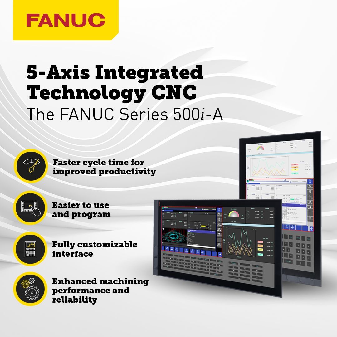 🚨The next generation of #CNC #technology: #𝗙𝗔𝗡𝗨𝗖 𝗦𝗲𝗿𝗶𝗲𝘀 𝟱𝟬𝟬𝓲-𝗔
bit.ly/4fDbCmU

✔️Faster cycle times
✔️Easier to use and program
✔️Enhanced #machining performance and reliabilityd
✔️Fully customizable interface