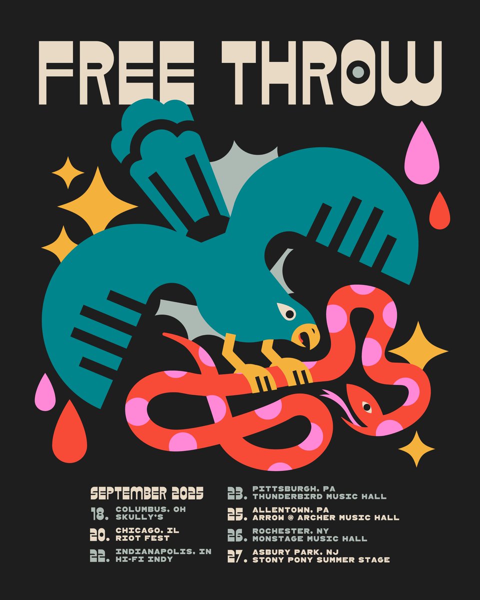 We’re right back at it this fall in some places we haven’t played in awhile! Presale on sale at 12pm ET at freethrowband.com