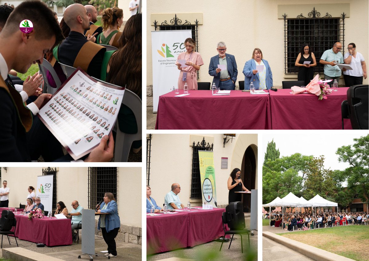 ETSEAFIV_UdL's tweet photo. Divendres passat vam celebrar les orles del Doble Grau en Veterinària i Ciència i Producció Animal a #ETSEAFiV, als Jardins del Palauet! 🎓
Enhorabona, graduats/des!💚🐾
#graduacio #orles #etseafiv #udl
@udlsiau @alumniudl @UdL_info https://t.co/JqRnjWxBmP