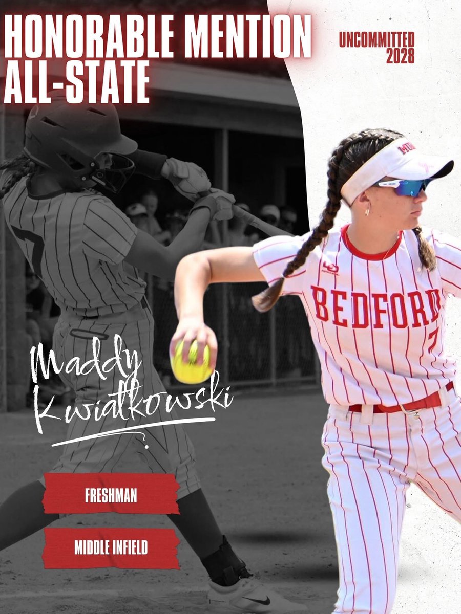 Bedford Softball (@mulessoftball) on Twitter photo Congrats to our 3 All-State selections! <a href="/aubreyhensley11/">aubrey.hensley</a> <a href="/NyahMullins1/">Nyah Mullins</a> <a href="/Madilynk2028/">Madilyn Kwiatkowski</a> Congrats to our 3 All-State selections! <a href="/aubreyhensley11/">aubrey.hensley</a> <a href="/NyahMullins1/">Nyah Mullins</a> <a href="/Madilynk2028/">Madilyn Kwiatkowski</a>