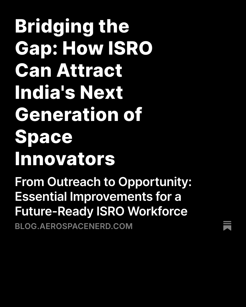 anmol1997's tweet photo. I have seen so many posts quoting ex-chairman Dr. Somnath on why IITians don’t join ISRO. Wanted to provide my two cents on this very nuanced topic, which does not boil down to just salary.

https://t.co/IUE0GkntiB https://t.co/LQY9AIftY5