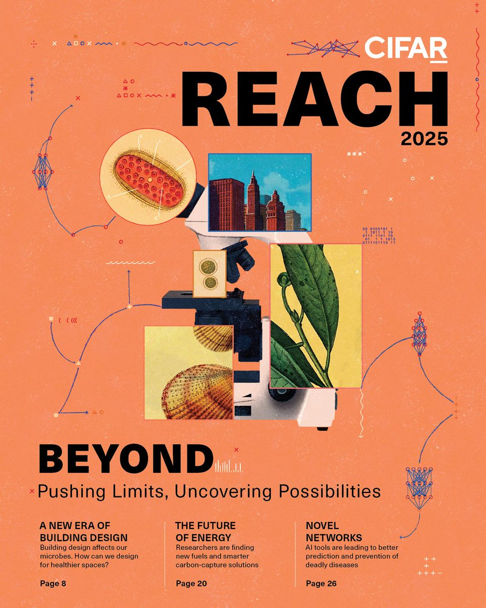 CIFAR_News's tweet image. Introducing the “Beyond” Issue! 🔬💡
The year’s edition of #REACH2025, our annual magazine, explores the limitless possibilities of research that venture beyond what we currently see and know.
👉 Read now: cifar.ca/publications-r…