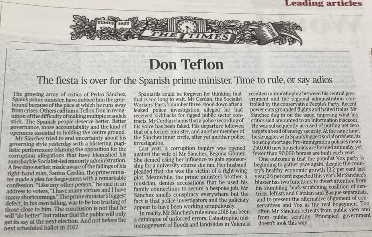 Ante la embestida baguala de la derecha facista contra Pedro Sanchez hay que salir valerosamente a declarar que Santos Cerdán es solo un caso aislado que se junta a otros 343 casos aislados y que no pueden ni deben manchar este gobierno