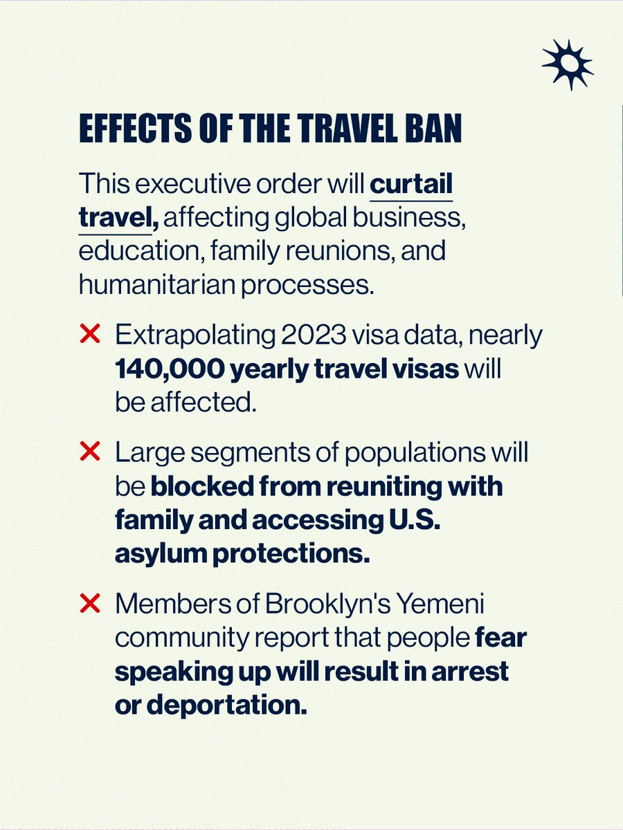 peoplesassembl_'s tweet image. ✈️ On June 4, 2025, Trump announced an Executive Order called “Restricting the Entry of Foreign Nationals to Protect the United States from Foreign Terrorists and Other National Security and Public Safety Threats.” This, like so many U.S. exclusion acts and travel bans of the…