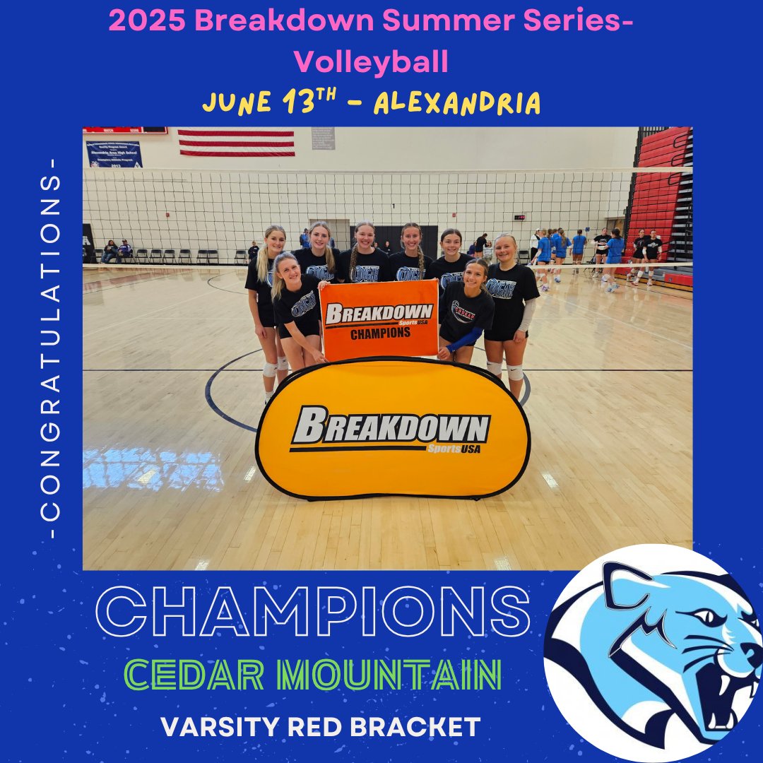 Congrats to our June 13th Volleyball Breakdown Summer Series Champ in Alexandria