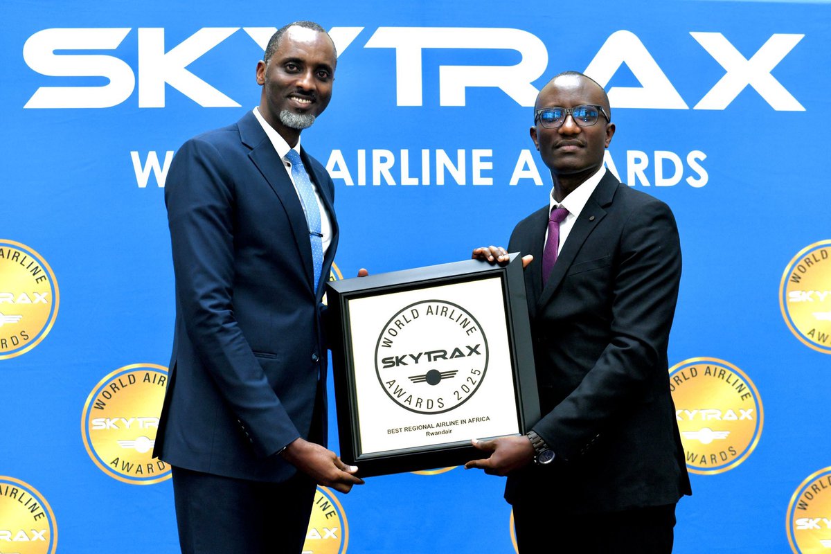 Congratulation to the Rwandan National carrier <a href="/FlyRwandAir/">RwandAir</a>   that have been named "The Best Regional Airline in Africa" at the prestigious 2025 World Airline Awards, hosted by Skytrax during the famous Paris Airshow today.