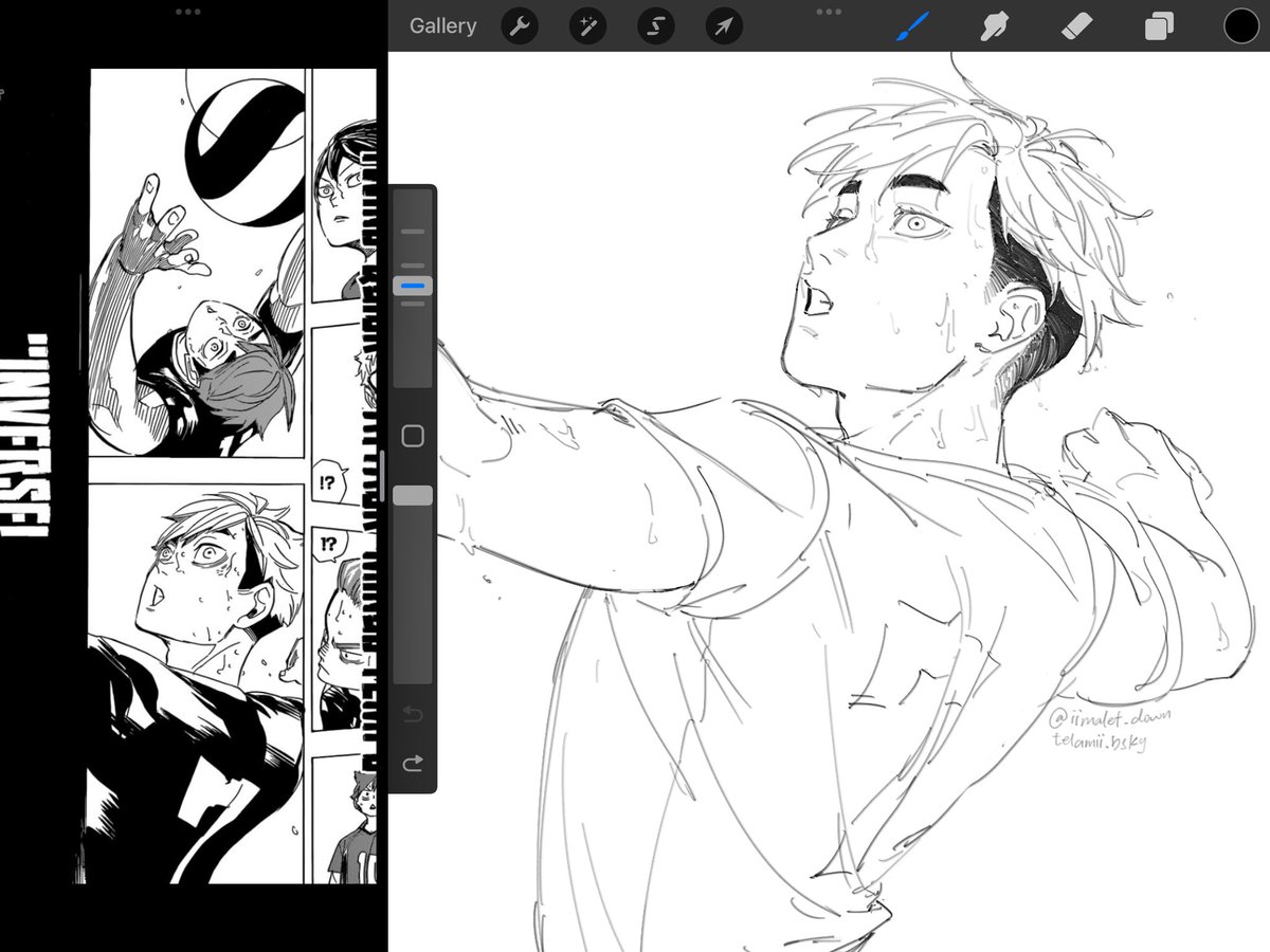 redrew one of my fav tsumu panels as warm up today