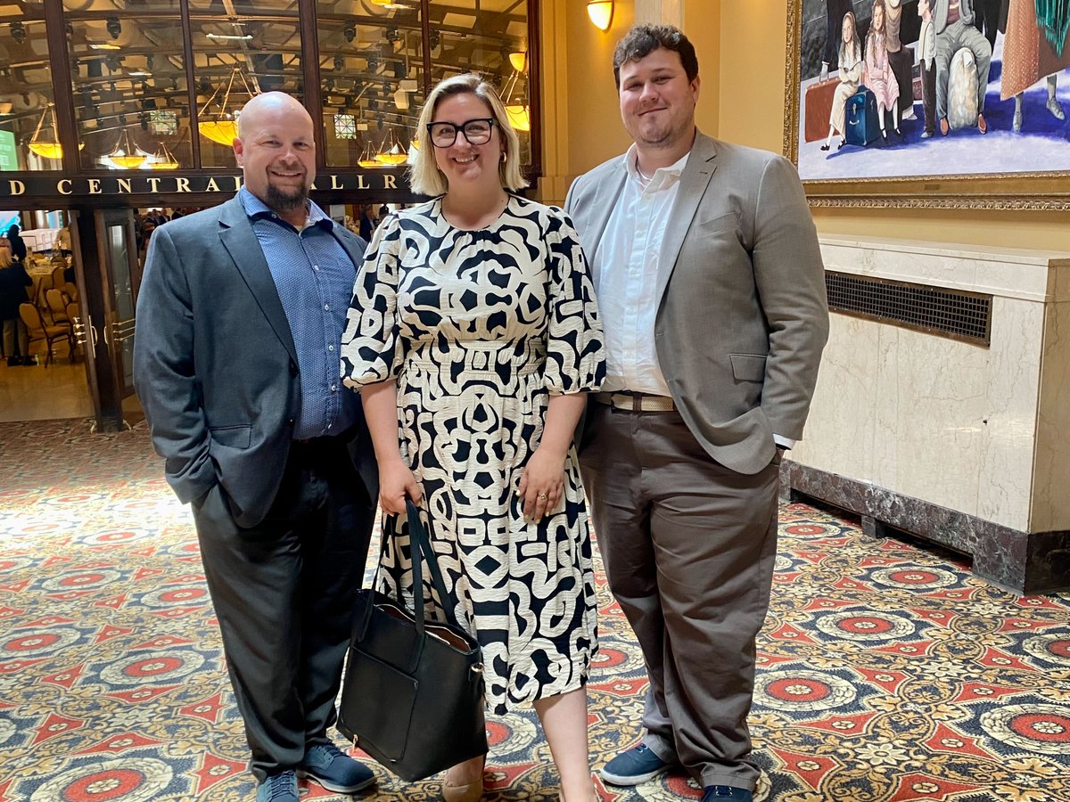 A great start to the week for <a href="/KalReid/">Kalvin Reid</a>, <a href="/JesseJShea/">Jesse_Shea</a> and Emma Reilly McKay attending the <a href="/hamiltonchamber/">Hamilton Chamber of Commerce</a> State of the City lunch yesterday!

A great event featuring insights from senior city leaders about services, infrastructure, and key issues facing the city. Well done! 👏