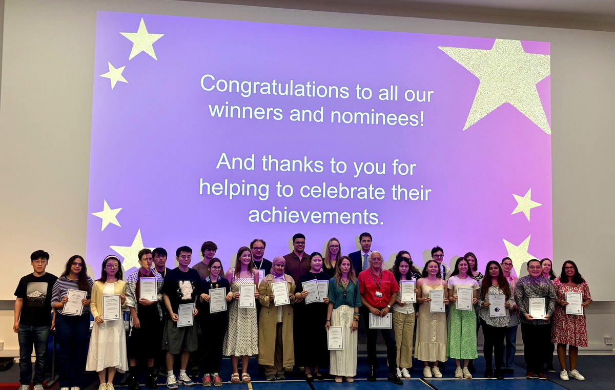 UoSDocCollege's tweet photo. A huge congratulations to all of our winners and nominees! 🥳
It's been great to come together and celebrate all of your achievements over the past year
Thanks also to those who nominated a PGR for an award, and to everyone who joined us today! https://t.co/SfyMZv251R