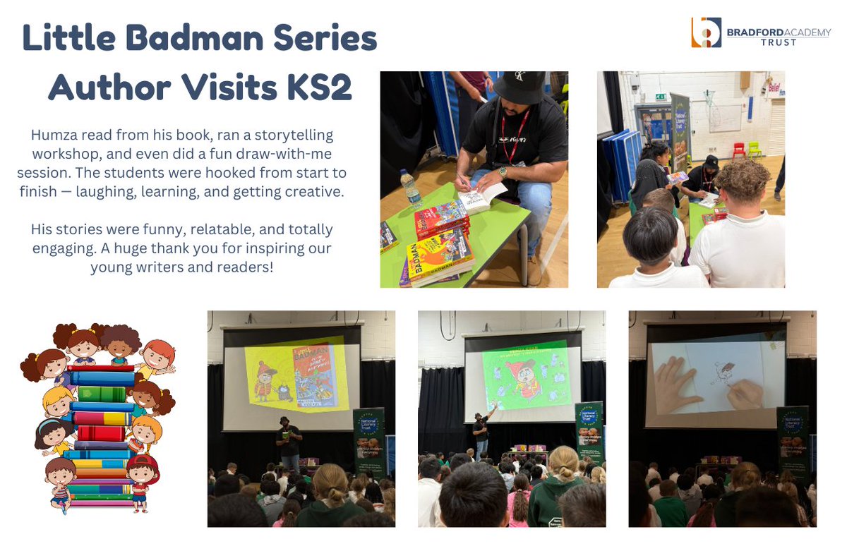 Bradford Academy (@bradfordacademy) on Twitter photo đ What an amazing day we had on Friday! KS2 had a visit from Humza Arshad, author of the Little Badman series! â¨
<a href="/HumzaProduction/">Humza Arshad MBE</a> đ What an amazing day we had on Friday! KS2 had a visit from Humza Arshad, author of the Little Badman series! â¨
<a href="/HumzaProduction/">Humza Arshad MBE</a>