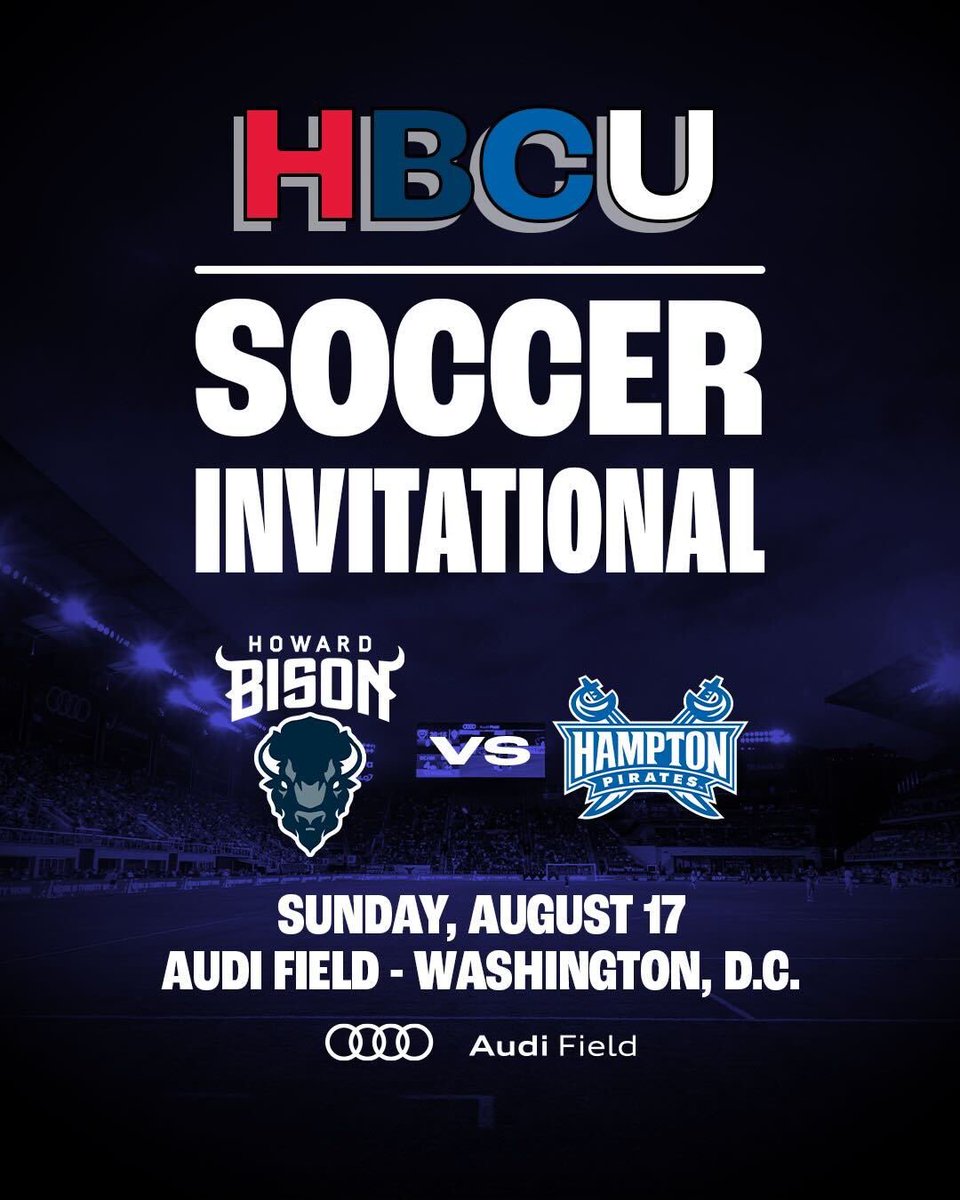 Howard vs. Hampton ⚽️

Women’s soccer takes center stage. Pride, legacy, and bragging rights on the line. Who runs the pitch?

🎟️ Buy tickets here: bit.ly/4l9wFjt
