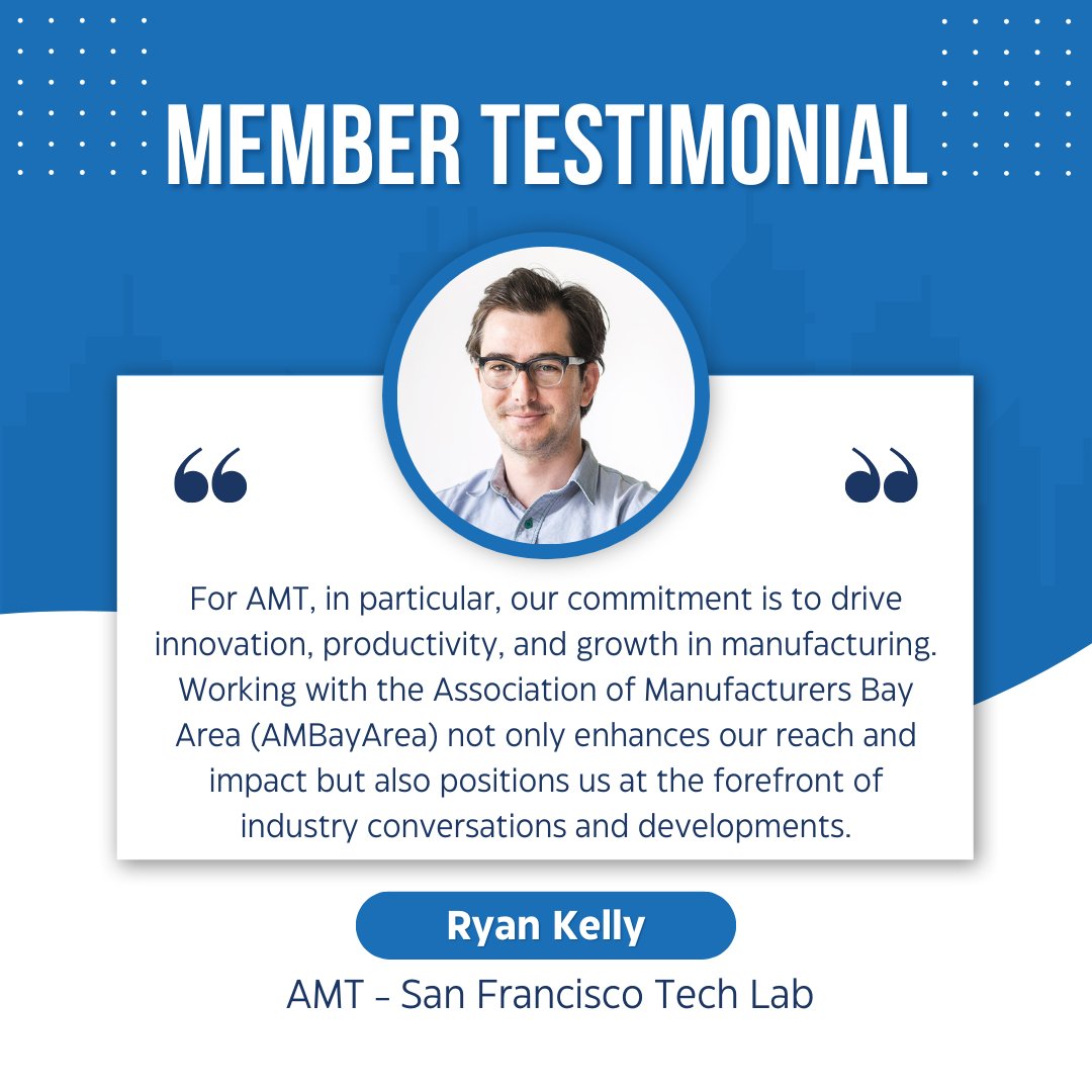AMBayArea's tweet image. More than 125 manufacturing companies participated in AMBayArea last year to connect with fellow industry leaders and learn from thought leaders.
Visit ambayarea.org/join to learn about member benefits and join AMBayArea today.
#BayArea #Mfg #LocalConnectionInformation