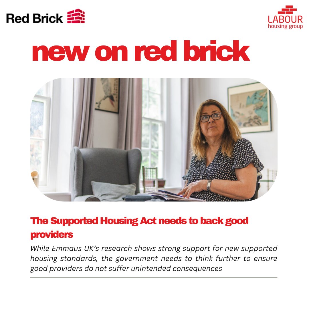 “Getting the Supported Housing Act right is crucial for creating the high-quality supported housing sector that residents deserve... We urge the government to consider the impact on good-quality, often small, providers."

<a href="/Sam_Dalton_1/">Sam Dalton</a> <a href="/redbrickblog/">redbrick</a>