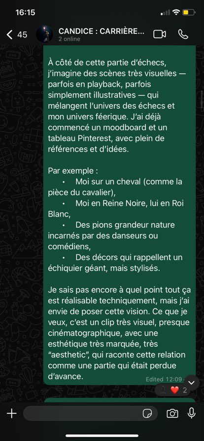 Voilà si on me demande pourquoi j’adore Candice c’est exactement pour ÇA :

- de l’art dans toutes ses dimensions mais surtout de la créativité de sa part 
- tout est pensé et a un sens, chaque élément symbolise quelque chose
- des références cinématographiques et littéraires…