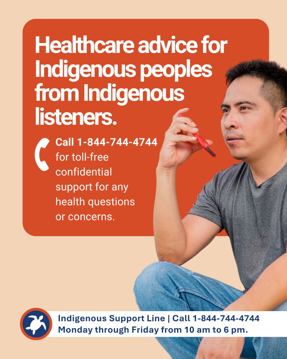 The #IndigenousSupportLine is now available province-wide to support Indigenous patients and families with culturally safe care. You can get help by calling 
📞1-844-944-4744 (10 a.m. to 6 p.m., Monday to Friday) Learn more: ahs.ca/ISL