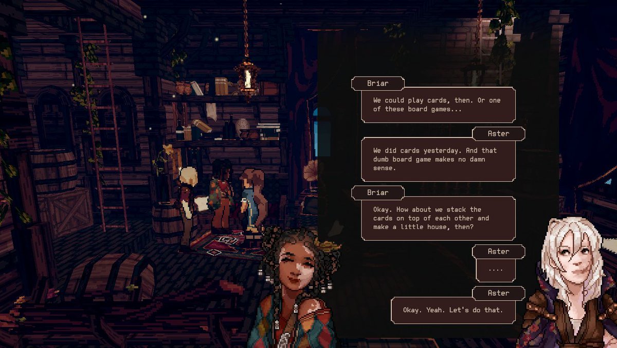 cinnadev_'s tweet image. In Delphinium, cultivating connections with those around you matters just as much as growing your crops- sometimes even more.
Featuring:
🩵 Unique, dialogue-based mechanics
🌿 Bittersweet cozy farming sim
⛰️ Not-so-idyllic mountain village life
2026. Stay tuned 👁️