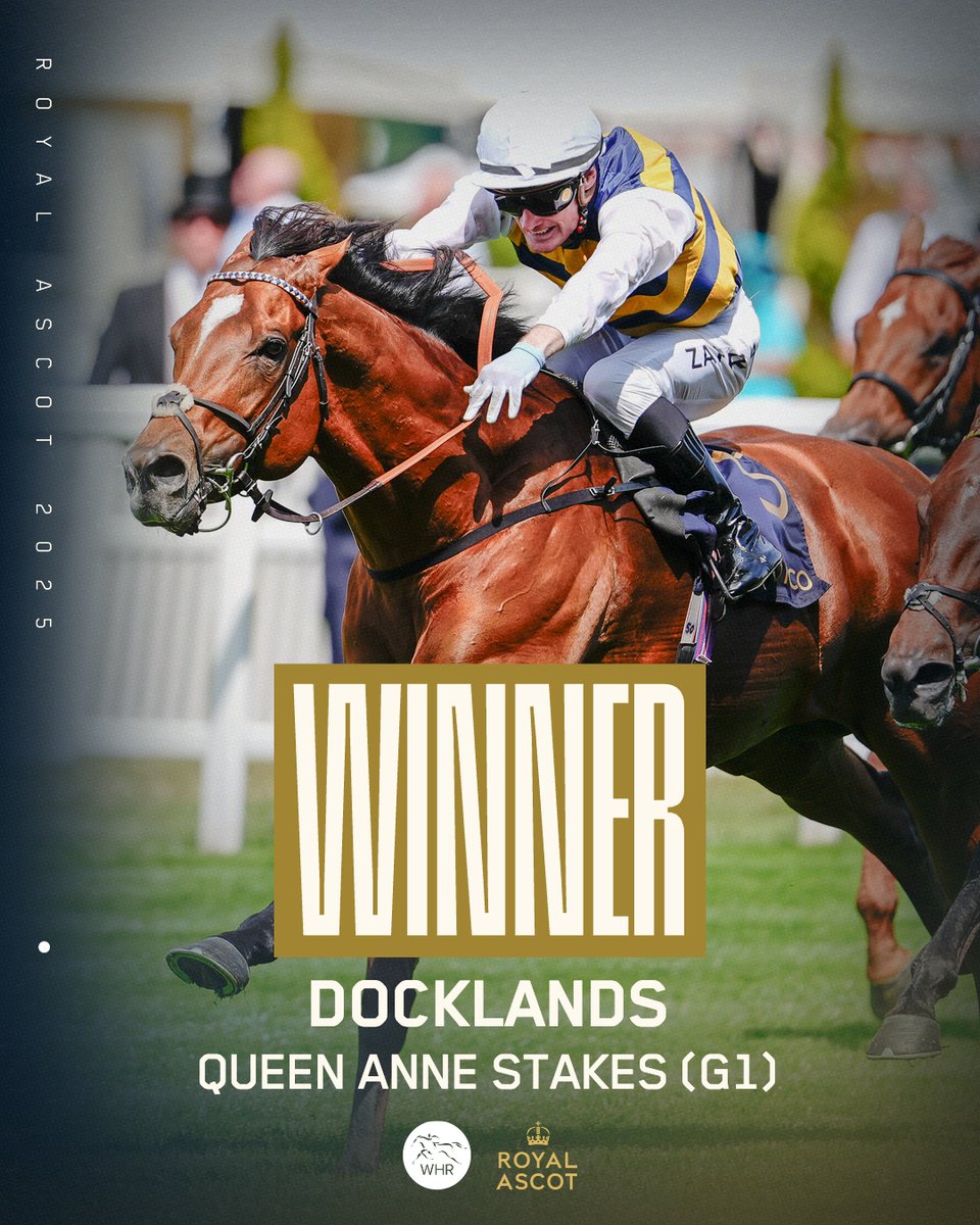 The first G1 of #RoyalAscot went to DOCKLANDS... 🙌

<a href="/OTIRacing/">OTI Racing</a> | <a href="/H_Eustace/">Harry Eustace</a> | <a href="/Ascot/">Ascot Racecourse</a>