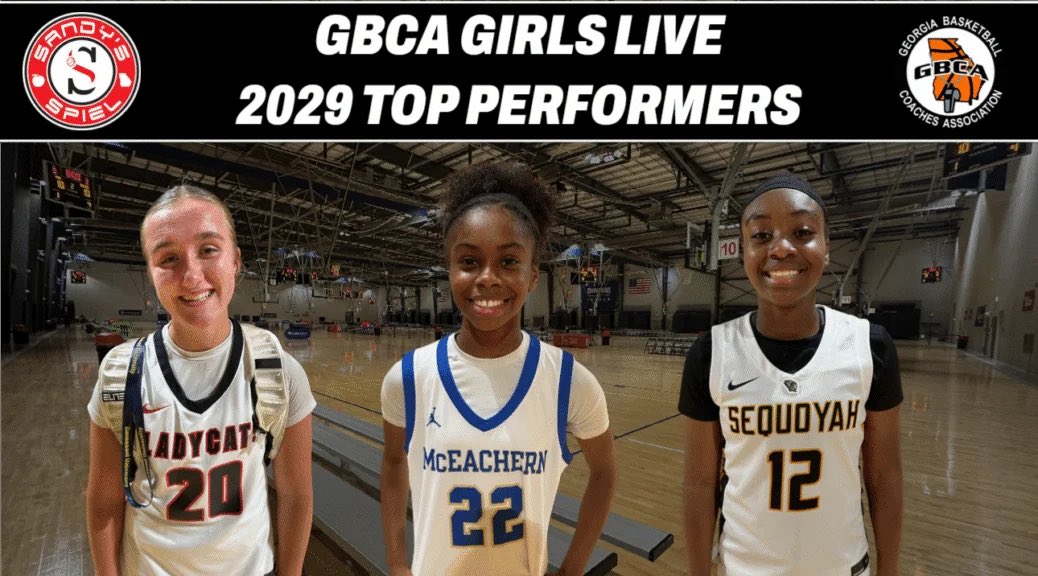 Kyle Sandy (@kylesandy355) on Twitter photo #GBCALive 2029 Top Performers
<a href="/MillieSouthards/">Millie southards</a> - <a href="/RabunWbb/">RabunCountyWBB</a>
Paris Wilson - <a href="/mceacherngbball/">Mceachern_ladyindian</a>
Jayden Whelchel - <a href="/SHSLadyHoops/">Sequoyah Lady Chiefs</a>
<a href="/CaribMorris/">Carib Morris - The Pink Mamba</a> - <a href="/SOFOLadyHoops/">SoFo Lady Hoops</a>
<a href="/MakTay101/">Mak Taylor</a> - <a href="/GilmerWbb/">Gilmer Bobcats WBB</a>
<a href="/ZiryahB01/">Ziryah Bell</a> - <a href="/CHS_EaglesBBALL/">Columbia Eagles</a>
READ: sandysspiel.com/gbca-girls-liv… #GBCALive 2029 Top Performers
<a href="/MillieSouthards/">Millie southards</a> - <a href="/RabunWbb/">RabunCountyWBB</a>
Paris Wilson - <a href="/mceacherngbball/">Mceachern_ladyindian</a>
Jayden Whelchel - <a href="/SHSLadyHoops/">Sequoyah Lady Chiefs</a>
<a href="/CaribMorris/">Carib Morris - The Pink Mamba</a> - <a href="/SOFOLadyHoops/">SoFo Lady Hoops</a>
<a href="/MakTay101/">Mak Taylor</a> - <a href="/GilmerWbb/">Gilmer Bobcats WBB</a>
<a href="/ZiryahB01/">Ziryah Bell</a> - <a href="/CHS_EaglesBBALL/">Columbia Eagles</a>
READ: sandysspiel.com/gbca-girls-liv…