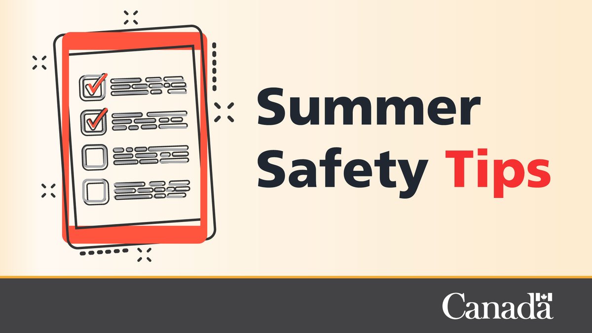 Summer is coming! Make sure you’re ready for anything. We have some tips to help you get started with your summer safety plan: getprepared.gc.ca/cnt/rsrcs/sftt…