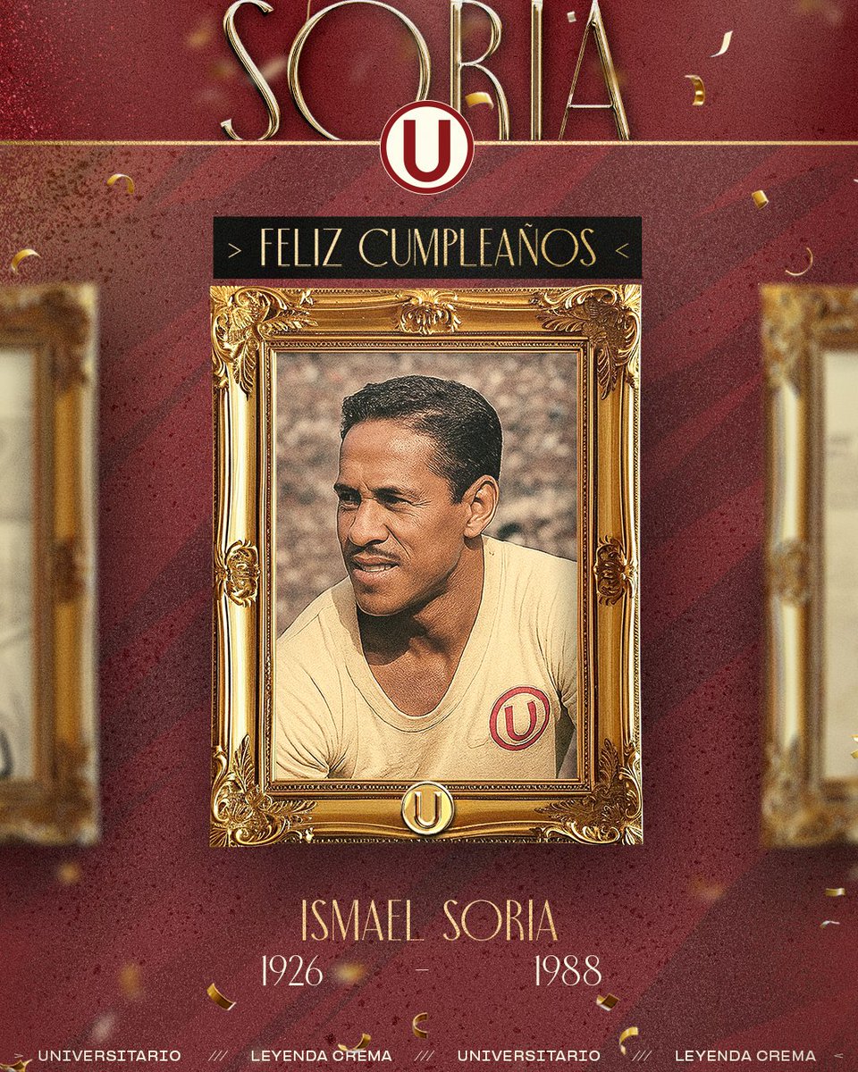 ¡Ⓤ𝗡 𝗔𝗕𝗥𝗔𝗭𝗢 𝗔𝗟 𝗖𝗜𝗘𝗟𝗢, 𝗗𝗢𝗡 𝗜𝗦𝗠𝗔𝗘𝗟! 🕊️🙌🛡️

Un día como hoy, en 1926, nació Ismael Soria Monteverde, ex defensor de Universitario que ganó dos títulos nacionales con camiseta crema.

🏆 1959 y 1960

#LaGarraDelÚnicoGrande