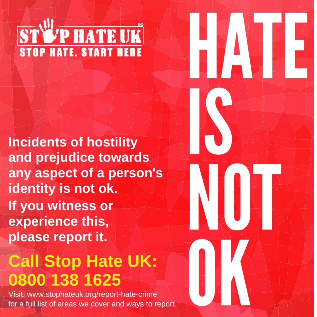 stophateuk's tweet image. Supported by Leeds City Council our 24/7 independent Helpline provides access to support & reporting of #hatecrime to anyone living, working or visiting #Leeds experiencing hate, hostility & discrimination. Call 0800 138 1625, we’re here for you #stophatestarthere #saferleeds