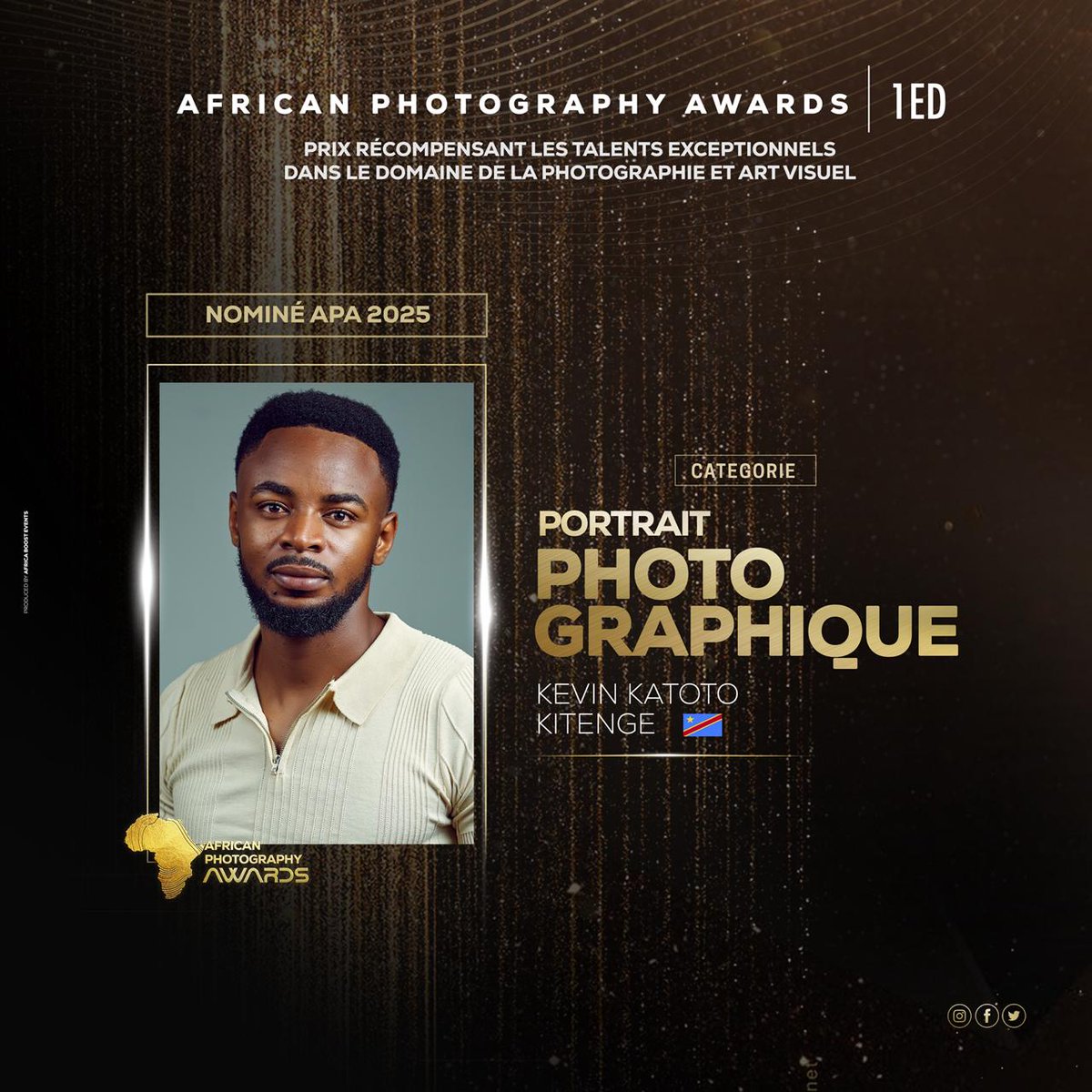 J’ai l’immense plaisir de vous annoncer ma nomination aux African Photography Awards dans la catégorie Portrait Photographique.  

🗳️ Vous pouvez voter pour moi via ce lien  : africanphotographyawards.com/vote/10/16 

Un grand merci pour votre soutien ! 🙏😁