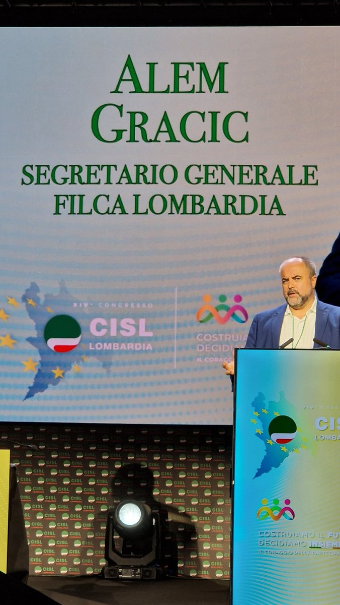 Filca Cisl Lombardia (@filcalombardia) on Twitter photo La <a href="/CislNazionale/">CISL Nazionale</a> è sempre stata dalla parte e a favore dei #lavoratori dei #giovani e dei più deboli. Questo il focus dell'intervento di Alem Gracic <a href="/alemaga/">Alem Gracic</a> al XIV Congresso <a href="/CislLombardia/">Cisl Lombardia</a> #ilcoraggiodellapartecipazione parte dal saper prendere le decisioni giuste insieme La <a href="/CislNazionale/">CISL Nazionale</a> è sempre stata dalla parte e a favore dei #lavoratori dei #giovani e dei più deboli. Questo il focus dell'intervento di Alem Gracic <a href="/alemaga/">Alem Gracic</a> al XIV Congresso <a href="/CislLombardia/">Cisl Lombardia</a> #ilcoraggiodellapartecipazione parte dal saper prendere le decisioni giuste insieme