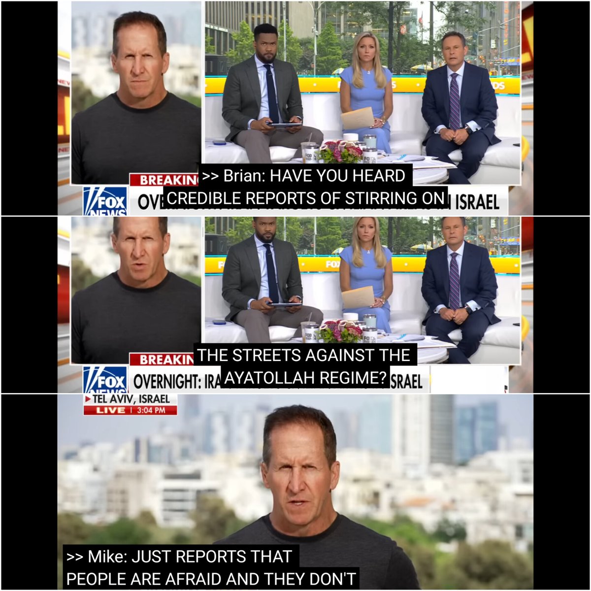 Ali_EmJay's tweet photo. @FoxNews Fox News really thinks Iranians should protest the regime while missiles are falling. Yeah, nothing inspires a good street march like dodging airstrikes. 😂 Ever heard of survival and solidarity amidst war, or is that too woke?

#IranUnderAttack #IranIsraelConflict #Iran https://t.co/Bd3wEjgtIw