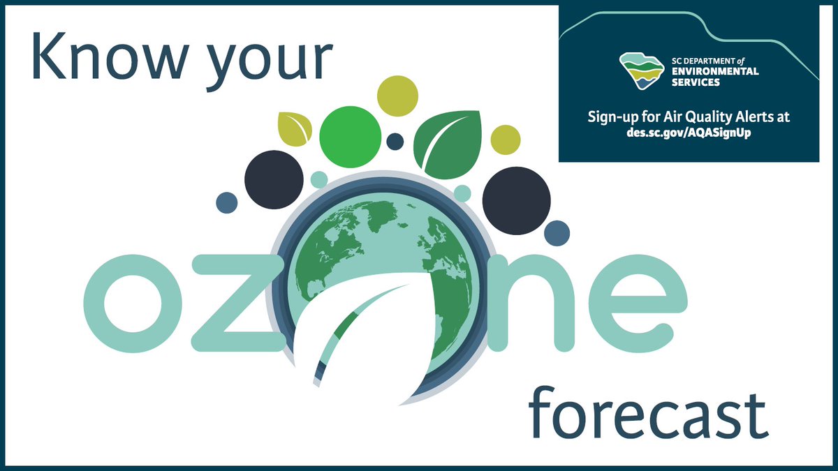 SC_EnvServices's tweet image. ☀️ Hot, sunny days can mean higher ozone levels. This ground-level ozone can impact your health, especially kids, seniors &amp;amp; those with asthma.

📲 Sign up for EnviroFlash air quality alerts: des.sc.gov/air-quality

#AirQuality #OzoneForecast #CleanAirSC