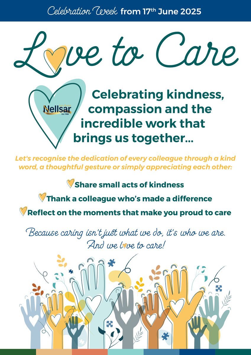 🌟 This week, we celebrate ‘Love to Care’ Week, a special time to recognise the incredible people who make Nellsar such a loving and caring place to live and work.  

#LoveToCare #NellsarCare #MakingADifference