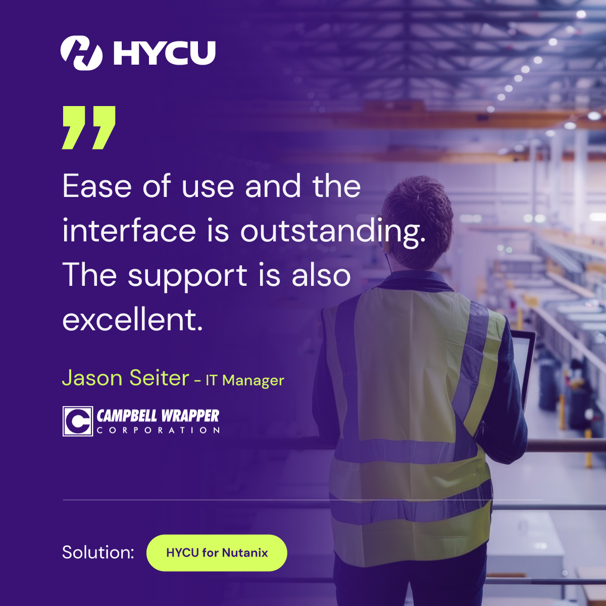 When the interface is seamless and the support is top-notch, IT managers take notice. 👀 See why Jason Seiter is all in on HYCU. 👇 

bit.ly/4kMqkKP

#dataprotection #cyberresilience #CustomerTestimonial
